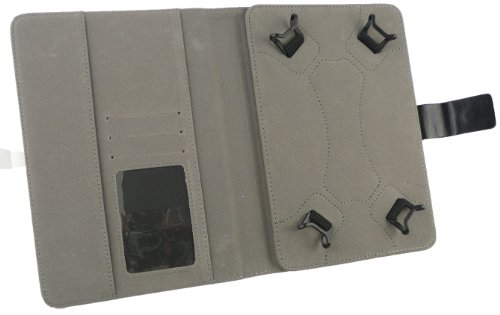 Emartbuy® Trekstor SurfTab Wintron 7.0 Windows Tablet 7 Zoll Universalbereich Schwarz Multi Winkel Folio Executive Case Cover Wallet Hülle Schutzhülle mit Kartensteckplätze + Schwarz Eingabestift - 4