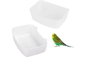 Gativs Bird Bath Tub with Hooks, Hanging Bird Bathtub, Bird Feeder Dispenser, Water Bowl, Bird Bathhouse, Bird Bath Cage, Feeding Bowl, Bird Hanging Bird Feeder, Small Feeder
