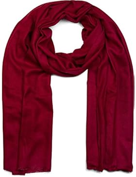 styleBREAKER weicher Stola Schal in Unifarben mit Fransen, Tuch, Unisex 01017070