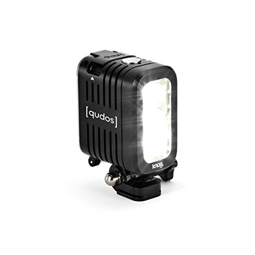qudos action by Knog, LED Lampe für alle Action-, Spiegelreflex- und Systemkameras, 3 Hi-Power LEDs, 400 Lumen, 6 Leuchtmodi, 40 Meter wasserdicht, Gewicht 150g, Lithium-Polymer Akku, bis zu 4 Stunden Laufzeit, schwarz - 2