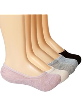 Füßlinge Baumwolle Ballerina Damen Socken 5er ein Pack mehre Farbe rutschfest