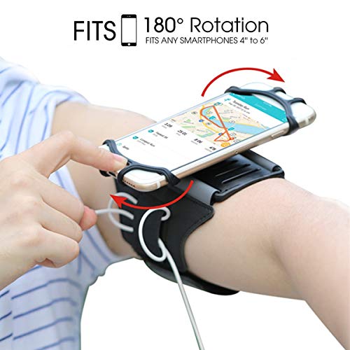 VUP Brassard Téléphone pour Sport - Brassard Portable de Course Rotatif et Anti Sueur