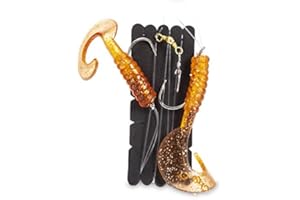 SENSITEC Aquantic Double Twisterrig XL 5 Farben Haken 4/0 Durchmesser 0,80 mm mit Wirbel Marine Länge 115 cm