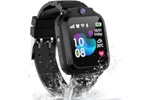 Kesasohe Smartwatch Bambini, Telefono Intelligente per Ragazza e Ragazzo con SOS, Giochi, Contapassi, Fotocamera, Calculatrice, Sveglia, Regalo Smartwatch per Bambino 4-12 Anni