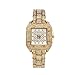 Produktbild Voller Luxus Diamant Uhren Dial Square Shi Ying Wasserdichte Stahllegierung Uhrengehäuse Uhr Für Frauen,Gold2-OneSize