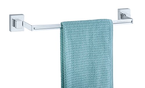 Wenko 22684100 Badetuchstange „Quadro“ mit Vacuum-Loc, Edelstahl, Silber, 60.5 x 7 x 6 cm - 3