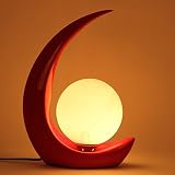 Tabellenlampe Tischlampe Schlafzimmer Nachttisch Lampe Kreative Hochzeit Zimmer Beleuchtung Hochzeit Hochzeit Geschenke Lampen Urlaub Geschenke Desktop Tischlampe ( Farbe : Rot )