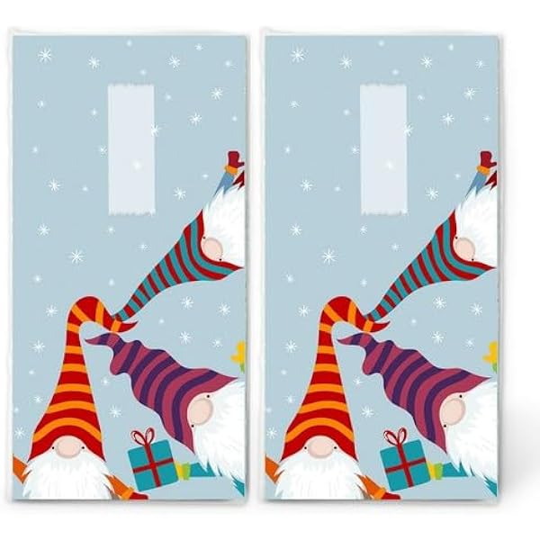 20 Weihnachtstaschentücher Mit Zwerg & Hase - 2x10 Stück, 4-lagig, 22x21 Cm, Wiederverschließbar