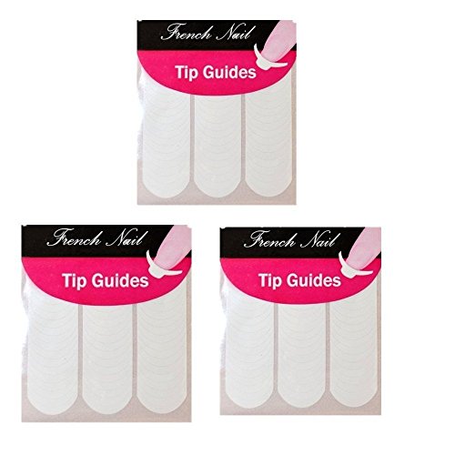10 paquetes de 48 pegatinas de guía para manicura francesa.