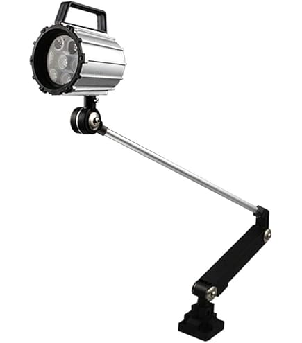 Luce LED Da Lavoro 12W 220V A Braccio Lungo - Regolabile 360°, Impermeabile IP68, Per Tornio, Fresatrice, Trapano