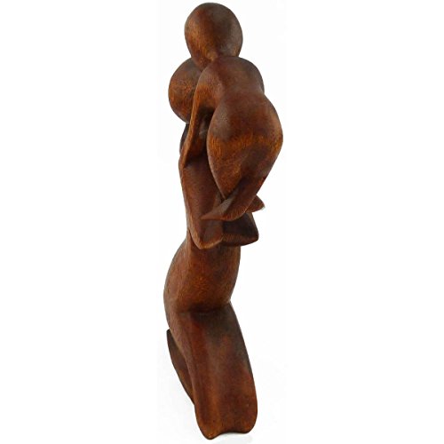 Holz Figur Skulptur Abstrakt Holzfigur Statue Afrika Asia Handarbeit Deko Mutter Größe 15 cm - 7