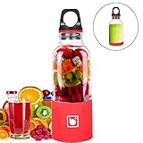 Volwco 500ML Juice Blender Portable,Mini Blender pour Smoothie Mixeur des Fruits Rechargeable avec USB pour Sport Et Voyage,sans BPA,Bouteille Type