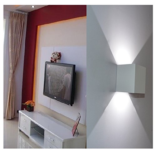 PHOEWON Einstellbar 7W Led Innen Außen Badezimmer Wandleuchte / Wandstrahler / Wandlampe / Wandbeleuchtung, Aluminium Wasserdicht Wandmontage Wandleuchte für Wohnzimmer, Schlafzimmer, Bad, Flur, Balkon, Treppen, Pfad, Terrasse - 4