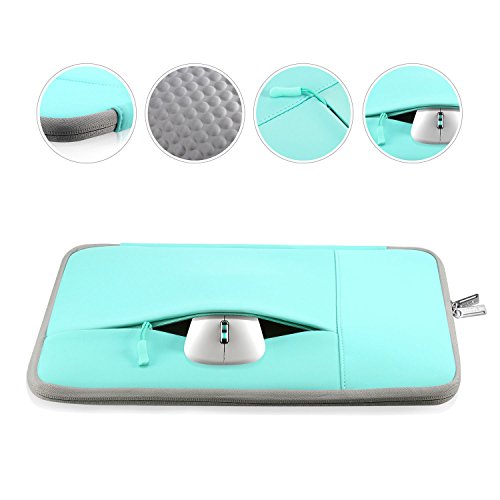 ivencase® stoßfest Neopren Laptop Tasche Hülle Beutel Für 13,3 Zoll Laptop / Notebook Computer / 12,9 Zoll iPad Pro / MacBook Air 13 / MacBook Pro 13.3 / Pro Retina Teal-Gray - 2