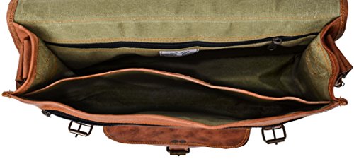 Gusti Leder nature „Alex 17“ Umhängetasche Laptoptasche 17 Zoll Ledertasche Vintage Ledertasche Unitasche Collegetasche Lehrertasche Bürotasche Arbeitstasche Aktentasche Umhängetasche Groß Braun U23n-6 - 4