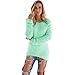 Produktbild Pullover Damen, GJKK Mode Damen O-Ausschnitt Einfarbig Warm Weich Langarm Pullover Beiläufig Pullover Bluse (Grün, L)