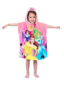 Athom Living Disney Princess Dare 2 Dream Kids Hooded Bath Towel Poncho 60x120 cm