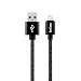 GeekCases Apple Lightning / 8 PIN Reversible (Nylon Braided / Fast Charge - 2.4A / 3.3 Feets - 1 Metre) Xtreme Indestructible Cable (3.3Ft / 1M) iPhone, iPad & iPod (BLACK) RS.399.00