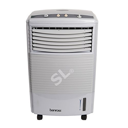 PORTABLE WATER EVAPORATIVE 3 SPEED OSCILLATING FAN AIR COOLER COLD WITH TIMER 60w 7 LITER TANK