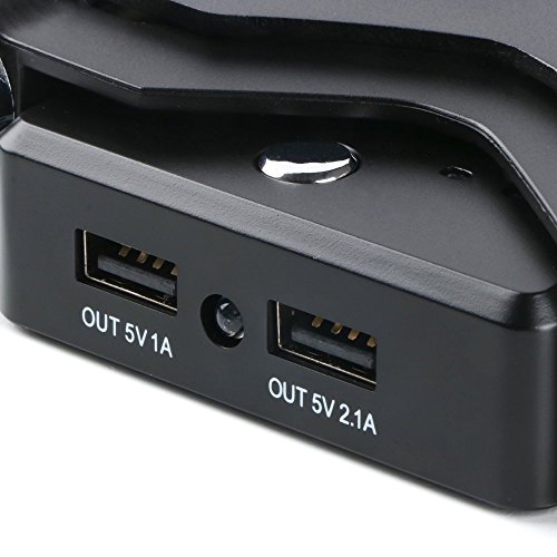 ULTRICS® Einstellbare Aluminium Handy Stand mit 10000mAh Dual USB Powerbank, 270 Grad Drehen Multi Betrachtungswinkel Handy-Standplatz, Desktop-Lade-Dock für iPhone iPad Samsung Galaxy Sony Xperia HTC LG iPod Nokia Tablet für Home Office Küche - 4