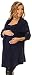 Happy Mama. Women's Maternity Waterfall Knitted Draped Cardigan. 335p (Navy, UK 14/16)