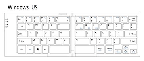 Perixx PERIBOARD-805L Bluetooth Folding Keyboard – Up to 10 Meters Operating Range – Large Desktop Size Keys – Magnetic Foldable Design – 160x96x17mm Pocket Size – Silent X Type Scissor Keys – On/Off Switch – Non-slip Rubber Feet – English Layout - 8