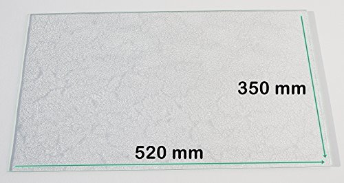 Khlschrank Einlegeboden / Glasplatte / Gemsefach  Strukturglas 4 mm dick  520 mm x 350 mm - Direkt vom Glasereifachbetrieb!!!
