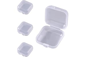 SIOPPKIK Portapillole, contenitore per pillole, Confezione da 4 pezzi, portapillole, pratico contenitore per medicinali, piccolo da portare in giro, si adatta quasi in ogni tasca dei pantaloni.