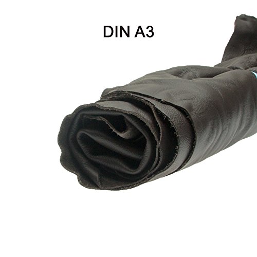 Lederstücke extragroß 1kg dunkelbraune Farbtöne, alle Stücke mind. DIN A3 groß von Langlauf Schuhbedarf ® - 2