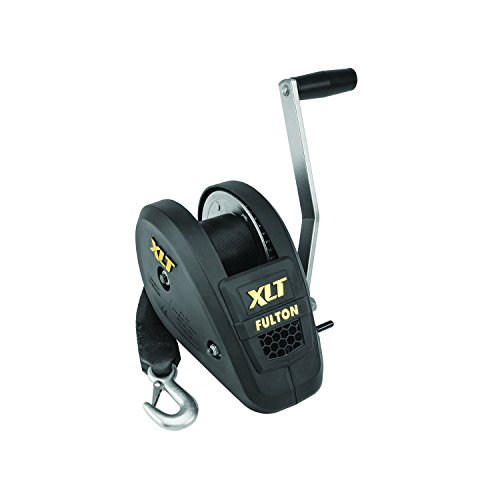 Fulton142314 XLT Single Speed Winch with 20' Strap and Cover - 1800 lbs. Capacity, 1 Pack, black