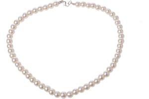 MSEKKO Frauen Halskette Elegante Elfenbein Weiß Glas Nachahmung Süßwasser Perlenketten Für Frauen Jewerly