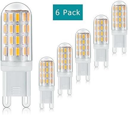 G9 LED Light Bulbs, 6 Pack, 3W (35W Halogen Equivalent), Warm White 3000K, AC100-265V 380LM 80RA No dimmable
