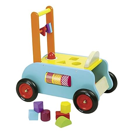 Vilac 1006S Chariot de Marche 3 en 1 Chariot de Marche PorteurTable de Jeu Multi activit