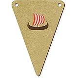 70mm x 50mm Azeeda 5 x 70mm \'Barco Vikingo\' Banderines / Banderas (BN00056107)