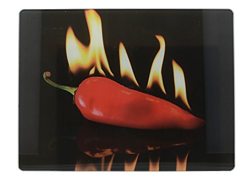 Hot Chili Toughened Glass Work Surface Protector - Chopping Board
