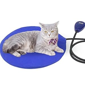 FOCHEA Manta Eléctrica para Perro y Gato 12W Cojín de Calefacción para Mascotas con 7 Temperaturas Ajustables, Ideal para Interior Cama Coche