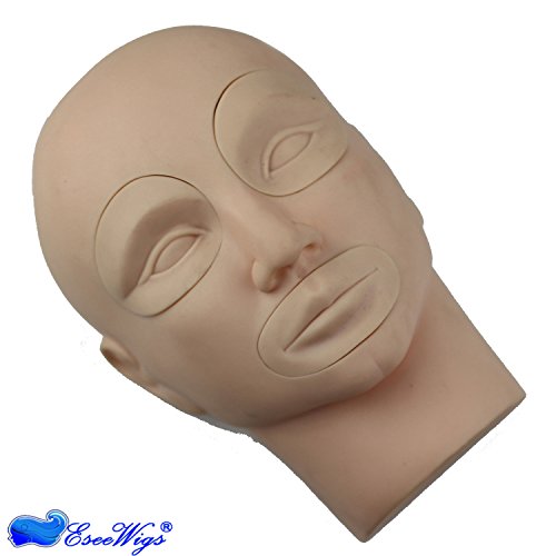 Eseewigs Training Mannequin Manikin Model Flat Head Practice Eyelash Extension Mannequin Training Head