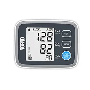 iGRiD Upper Arm Blood Pressure Monitor for Home Use with LCD Display - 1406 Digital BP Machine with Large Cuff, BP Rate Detection Meter, Automatic BP Monitor