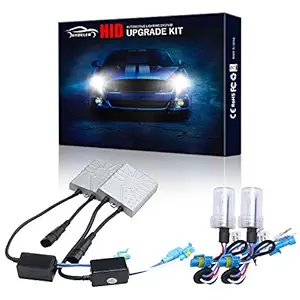 HYBKLER AC Ballast HID Kit bundle with 2pcs hid bulb and 2pcs 55W Slim Ballast H7 8000K(Light blue)