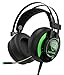 Produktbild JINDUN 12 PS4 PC Xbox One Gaming-Headset, Professionelle Kopfhörer mit kristallklarem LED-Audio, Mikrofon mit Geräuschunterdrückung, Kopfhörer mit Lautstärke und Stille für Mac Phone Tablet (Grün)
