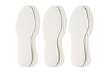  Berckland 3er-Pack Barfußsohle aus 100% Baumwolle mit Latexdämpfung -Made in Germany- Komfortsohle-Frotteesohle- Sommereinlage- Waschbar und Luftdurchlässig Gr. 43