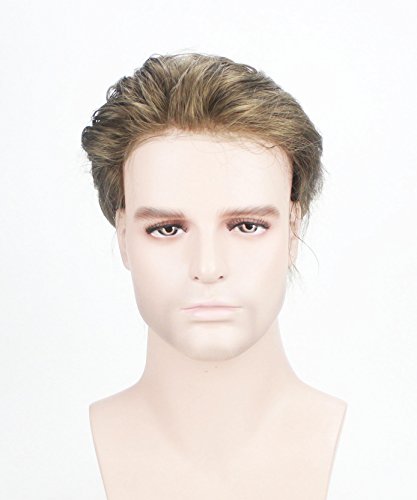 Lordhair 100% Reale Menschenhaar Farbe # 7 Männer Toupet Haar Wiedereinbau nicht chirurgische Hairpieces der Männer Für Männer Perücke Mann Perücke Mann