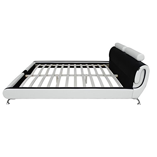 (863) KÖLN“ Schwarz Doppelbett Polsterbett 180x200cm Bettgestell Bett Lattenrost - 4