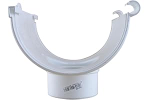 ANJOU-CONNECTIQUE First Plast - Gouttière PVC 33 demi-ronde - Naissance centrale avec support Bi-system PVC 33 demi-ronde - Blanc - First Plast