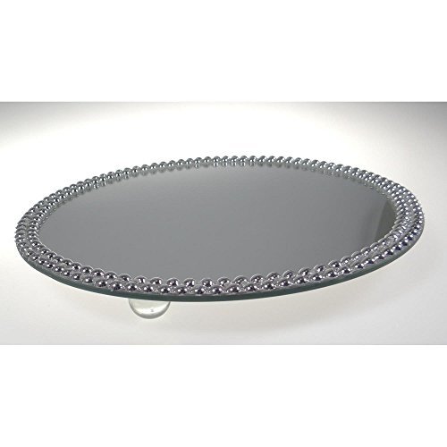 Spiegelplatte, Deko Spiegel, Tischspiegel mit Fuß, rund Ø 30cm, Sandra Rich - 2