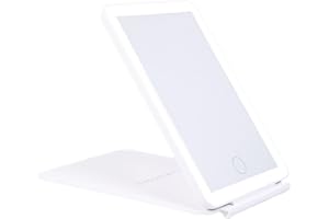 ‎FLAMINGUEO Flamingueo Hollywood Lusterko do Makijażu z Oświetleniem LED - 3 Tryby - Regulowana Intensywność - Sterowanie Dotykowe - Ładowalny - Lustro Podróżne - Biały - 13,5x1,5x19,5cm