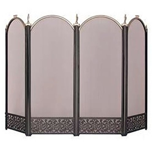 CrazyGadget® Firescreen Nursery Kid Child Fireguard Fire Guard Firescreen Black 4 Panel