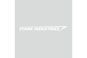 ‎TRADERCAT tradercat Auto Aufkleber Stark Industries Tuning (2 Stück) - 14.5x13cm - Sticker für alle Oberflächen - Fenster, Seitenspiegel, Heckscheibe, Motorhaube, Fahrzeug – mit Anleitung (Weiss)