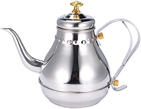 Coffee Kettle,Sotical Veamor Tea Kettle 1.2L Capacity Stainless Steel Long Neck Water Kettle Filter Pot Tea house Works on Gas,Electric,Induction Stove-top Drip Silver