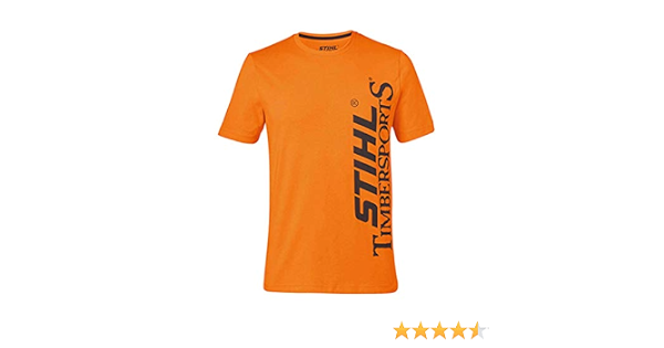 Stihl T-Shirt Colore Arancio, 100% Cotone. Stampa sul Davanti TIMBERSPORTS  (L) : Amazon.it: Abbigliamento